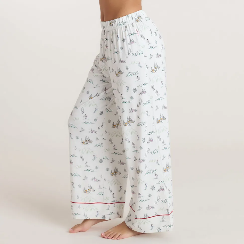 Alpine Dreams Pajama Bottoms - Ski Print