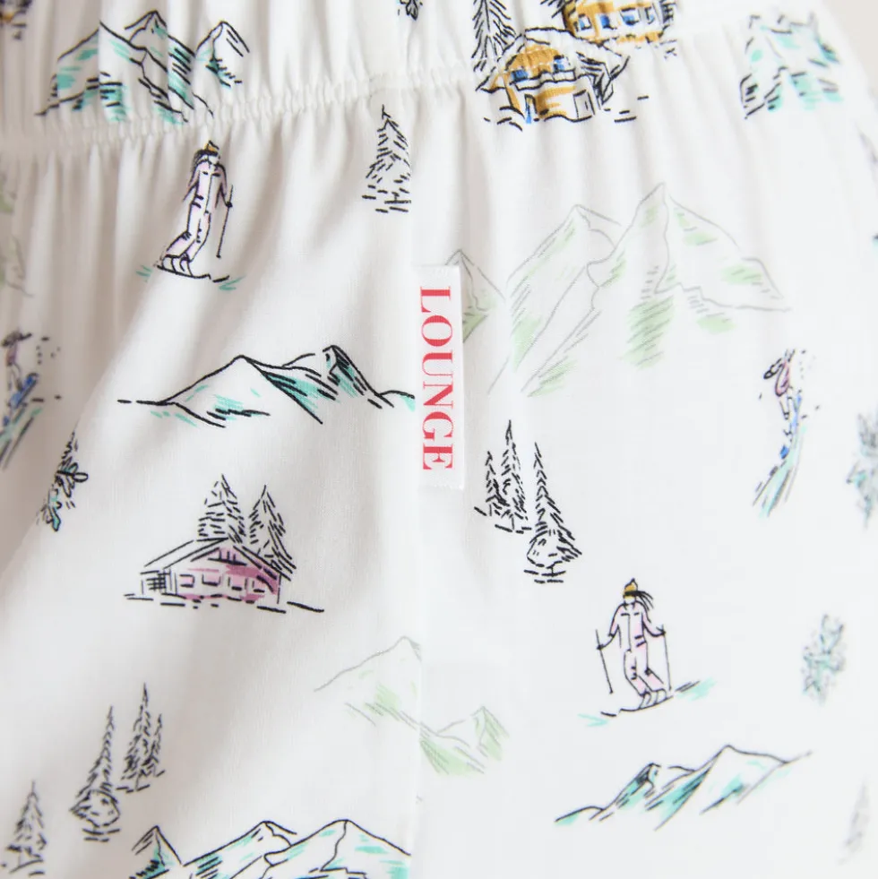 Alpine Dreams Pajama Bottoms - Ski Print