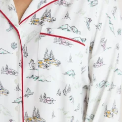 Alpine Dreams Pajama Shirt - Ski Print