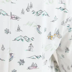 Alpine Dreams Pajama Shirt - Ski Print