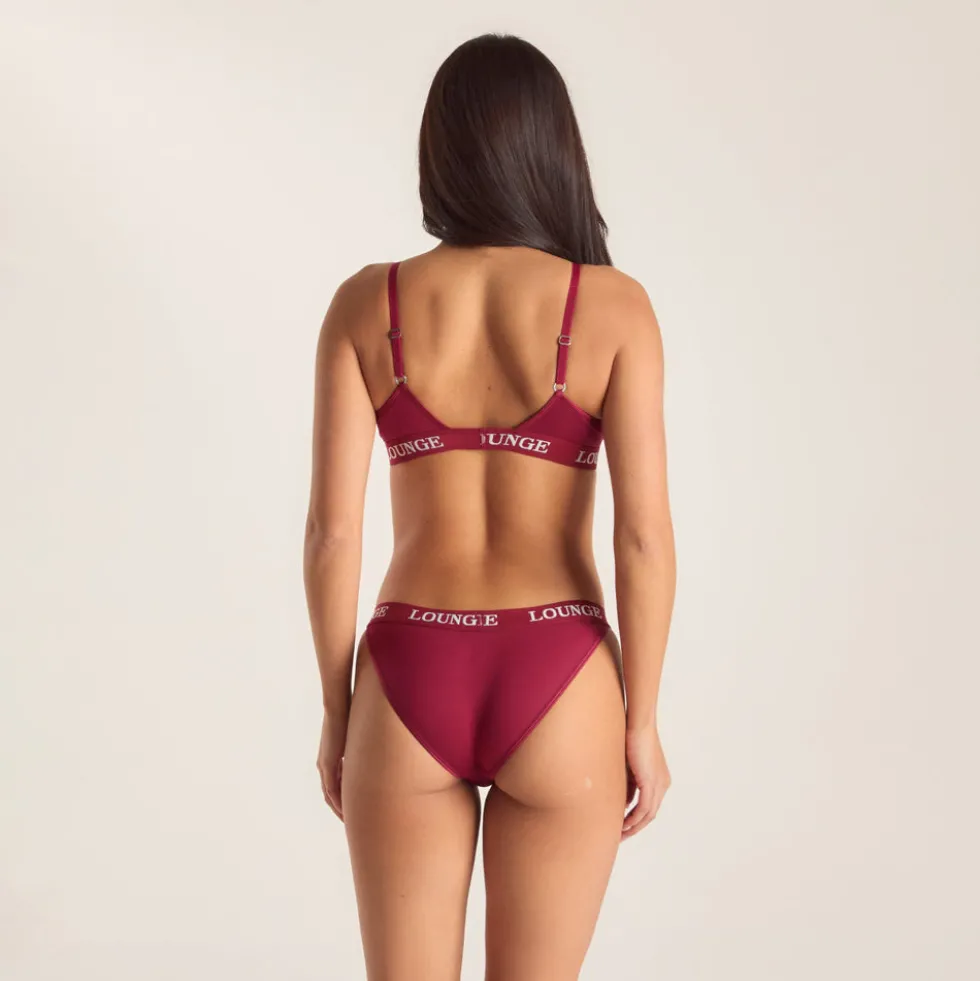 Bamboo Triangle Bra - Burgundy