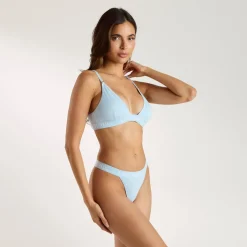 Bamboo Triangle Bra - Light Blue