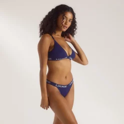 Bamboo Triangle Bra - Navy