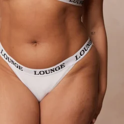 Bamboo Triangle Bra & Thong/Briefs Set - All White