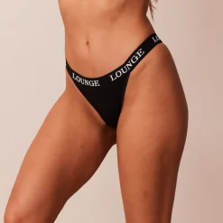 Bamboo Triangle Thong - All Black