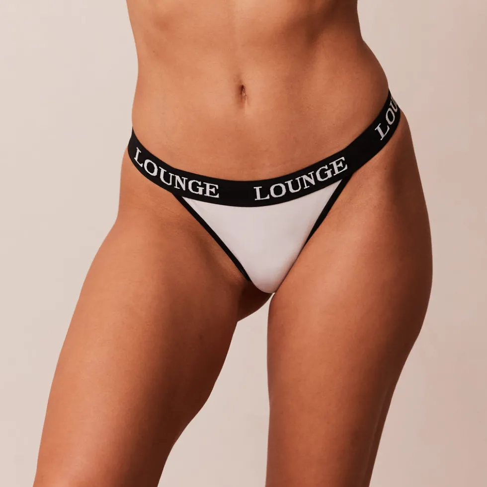 Bamboo Triangle Thong - White
