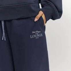 Barrel Leg Sweatpants - Dark Blue