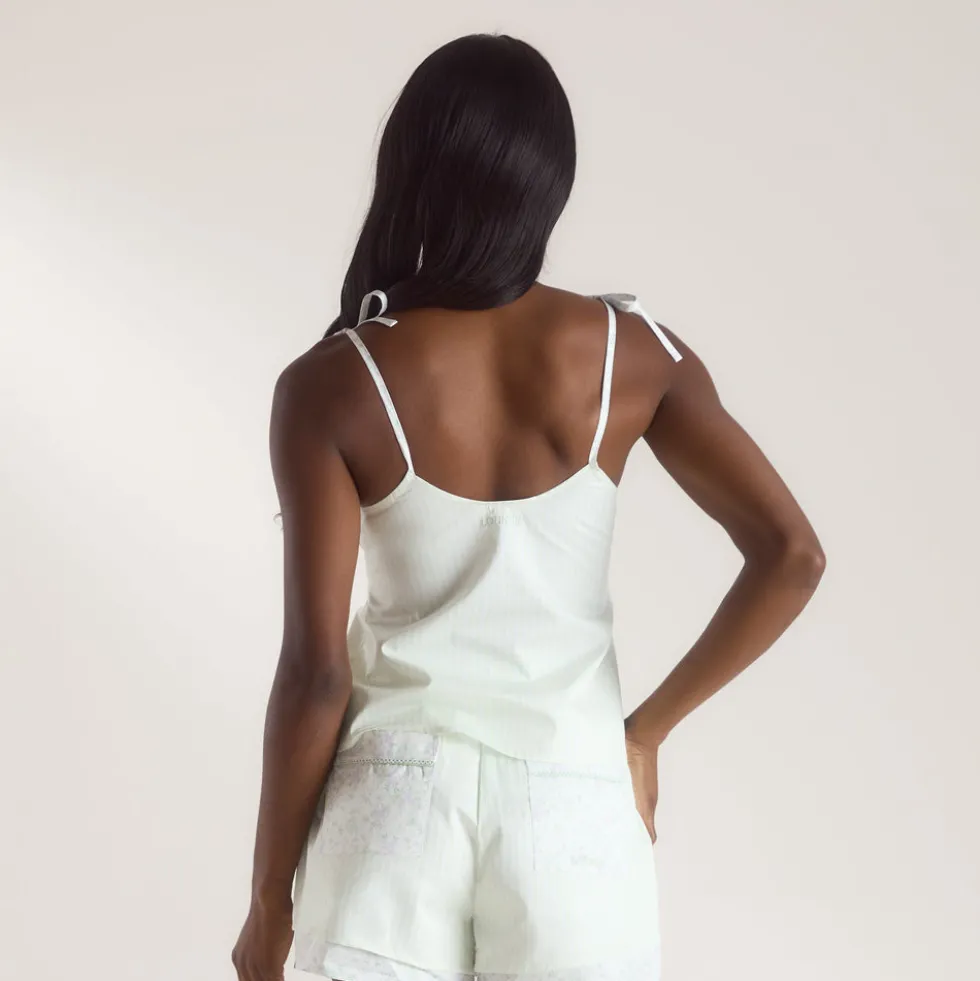 Bloom & Stripe Cami Pajama Top - Sage