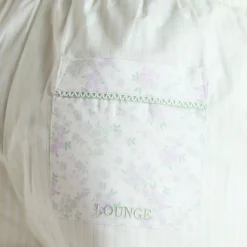 Bloom & Stripe Pajama Shorts - Sage