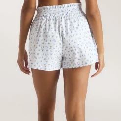 Bloom & Stripe Pajama Shorts - Blue