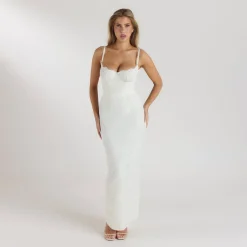 Blossom Maxi Dress with Bodysuit - Cream