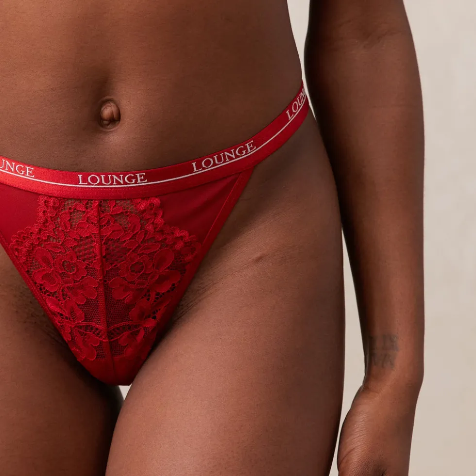 Blossom Thong - Maroon