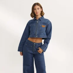 Boxy Denim Jacket - Blue