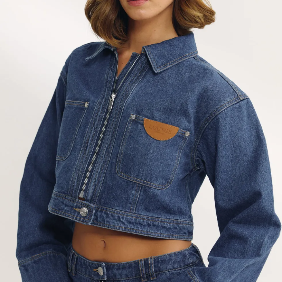 Boxy Denim Jacket - Blue