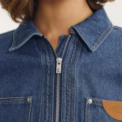 Boxy Denim Jacket - Blue