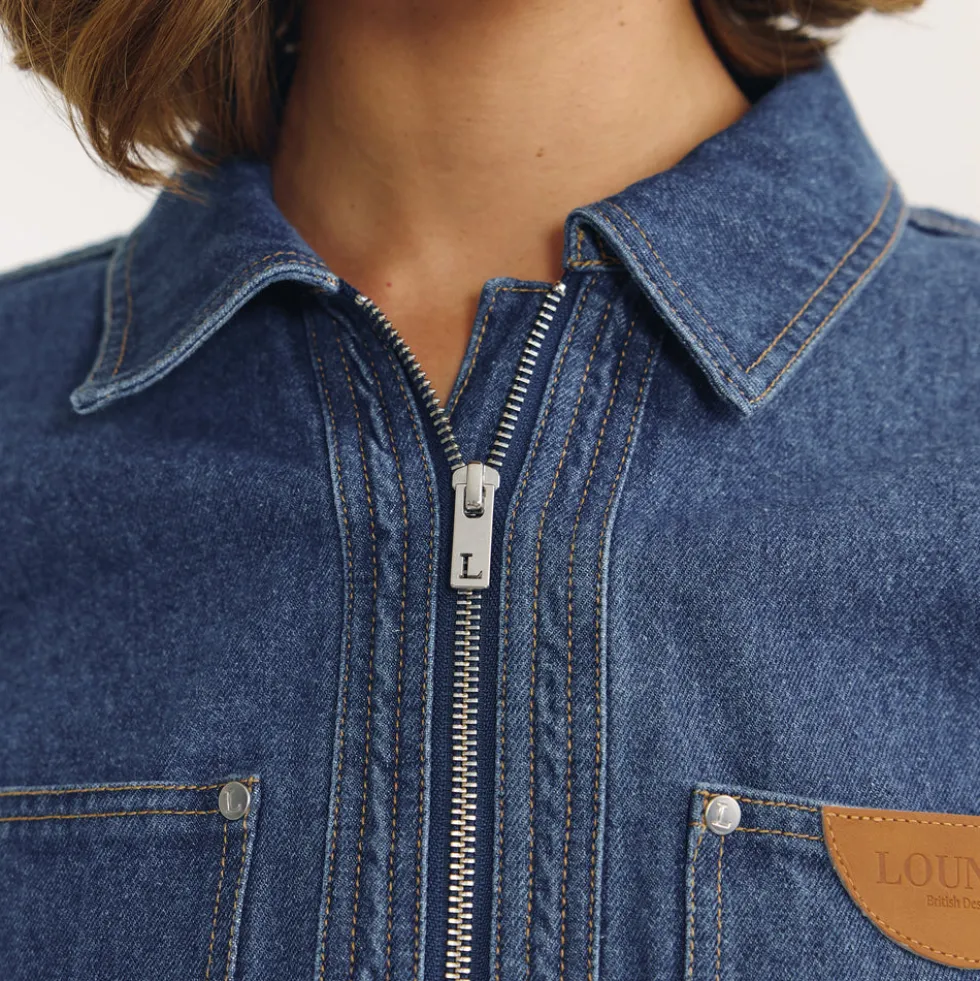 Boxy Denim Jacket - Blue