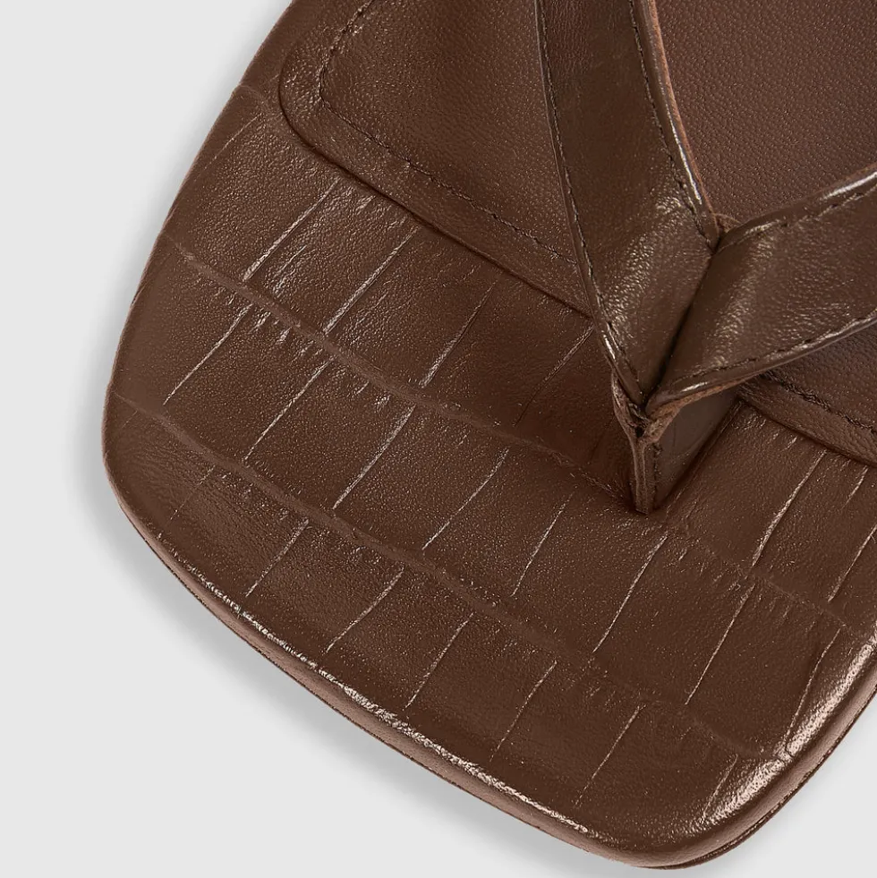 Brielle Flip Flops - Chocolate