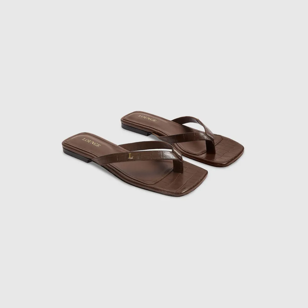 Brielle Flip Flops - Chocolate
