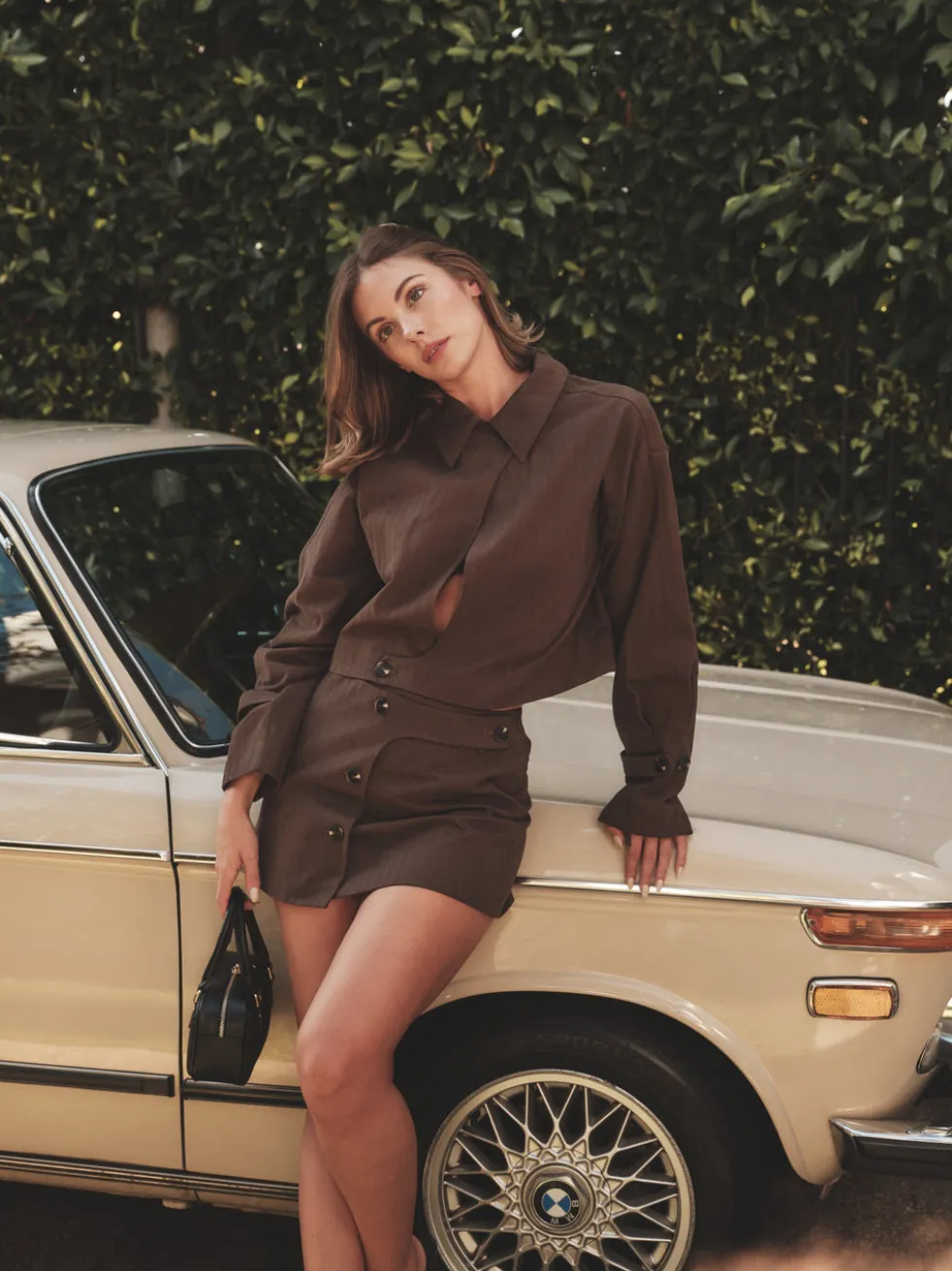 Button Detail Jacket - Dark Brown
