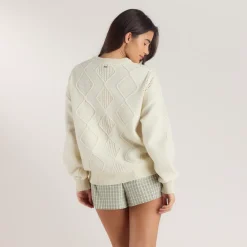 Cable-Knit Sweater - Cream