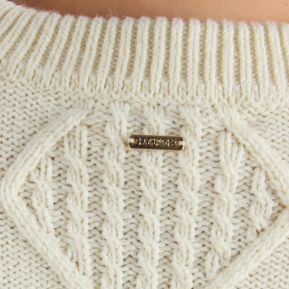 Cable-Knit Sweater - Cream
