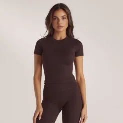 Classic Fitted Top - Coffee Bean
