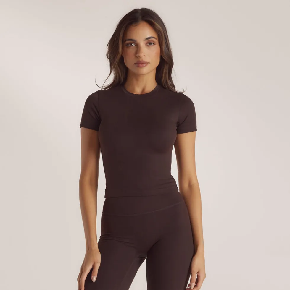 Classic Fitted Top - Coffee Bean