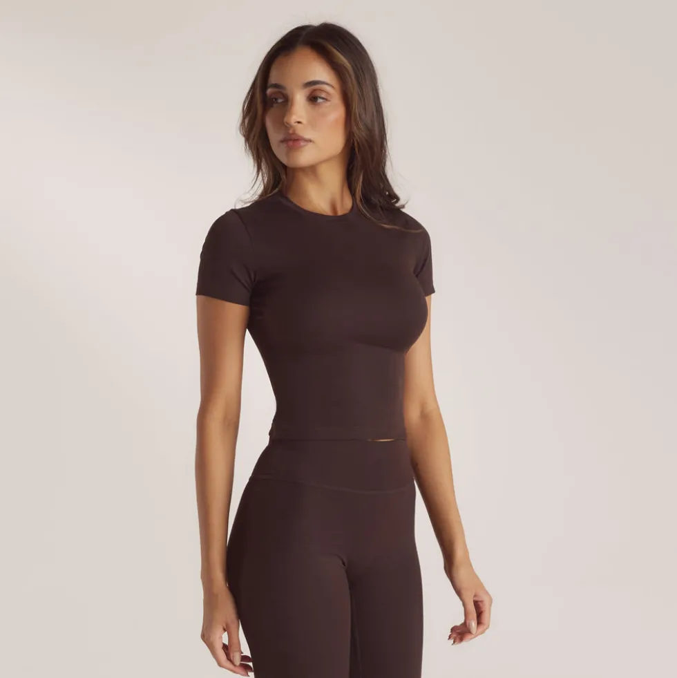 Classic Fitted Top - Coffee Bean