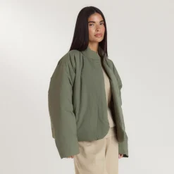 Cocoon Puffer Coat - Sage
