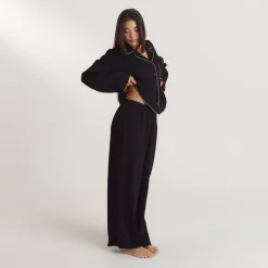 Crinkle Pajama Pants - Black