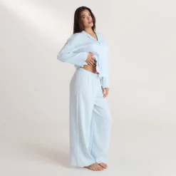 Crinkle Pajama Pants - Blue