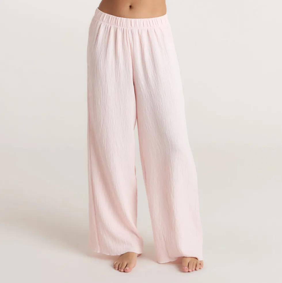 Crinkle Pajama Pants - Pink