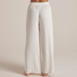 Crinkle Pajama Pants - White