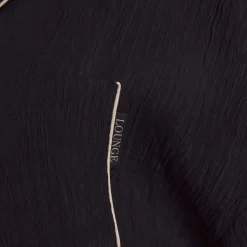 Crinkle Pajama Shirt - Black