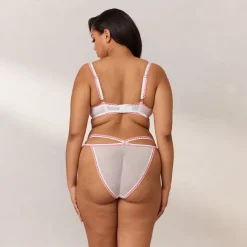 Daisy Embroidered Balcony Bra - White