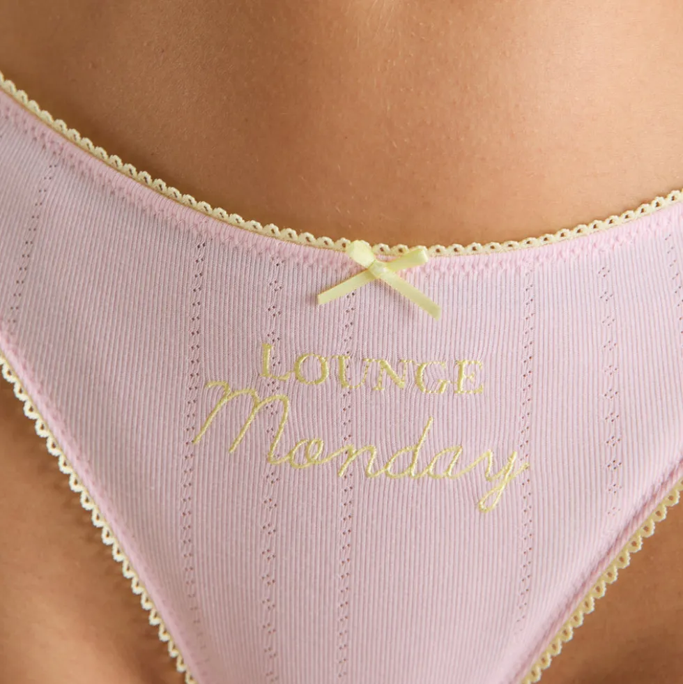 Days of the Week Thongs (7-Pack) - Multicolour Pastel