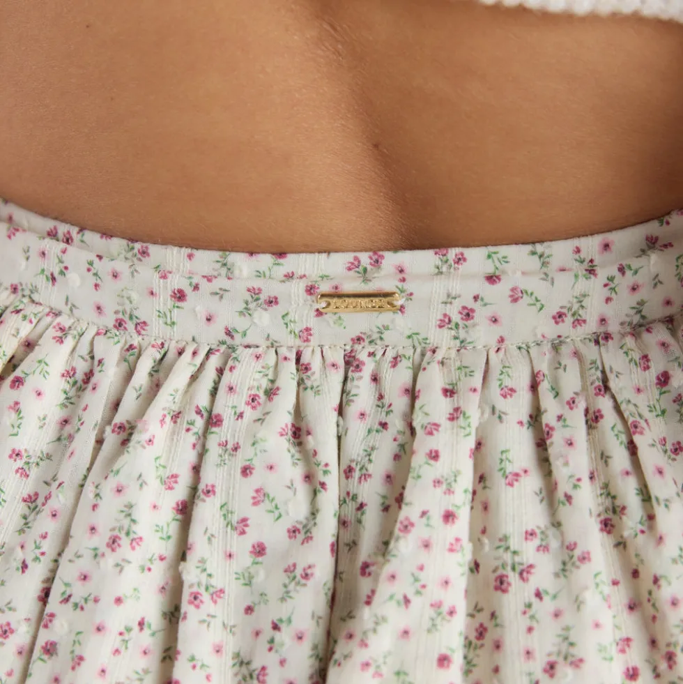 Double-Layered Skirt - Pink Floral