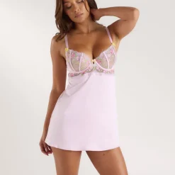 Elodie Slip Dress (Set) - Pink