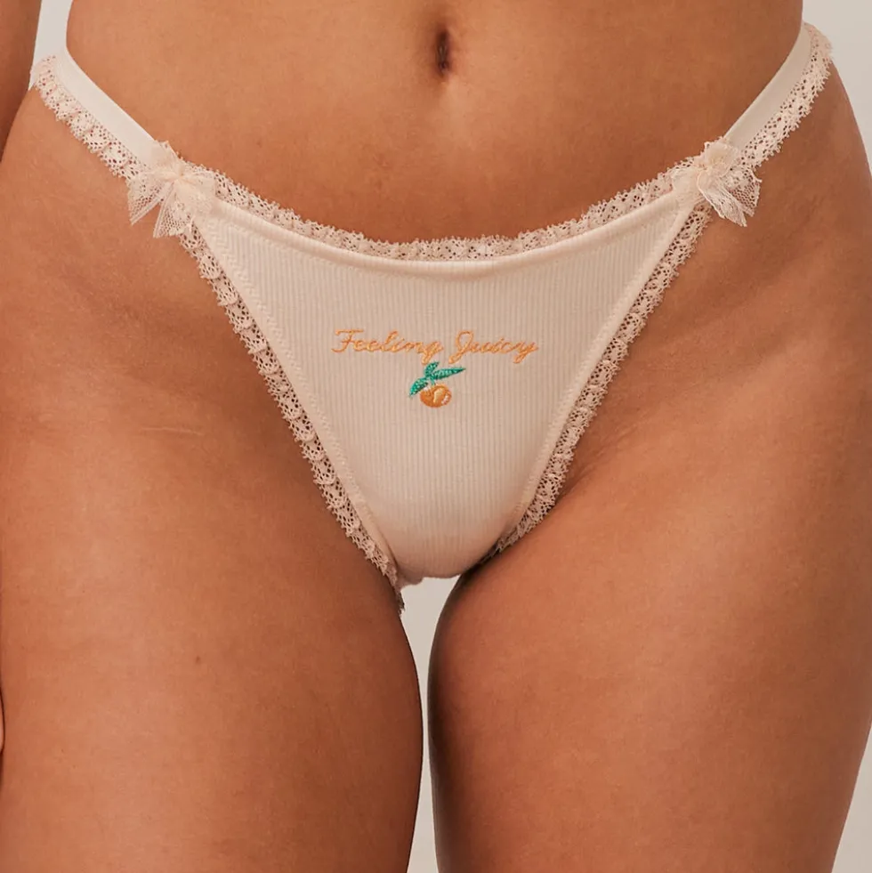Fruity 'Feeling Juicy' Briefs - Peach