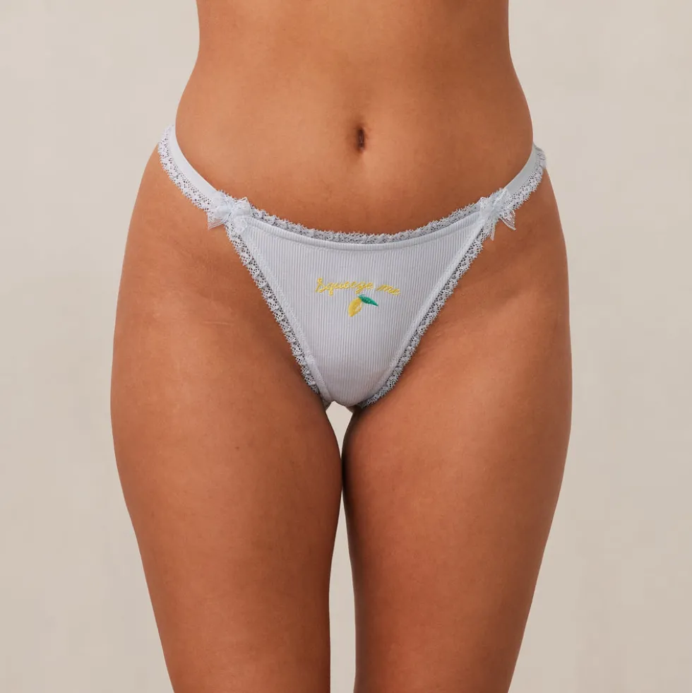 Fruity 'Squeeze Me' G-string - Blue