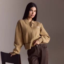 Knitted Jacket - Tan