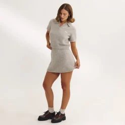 Knitted Mini Skirt - Mink