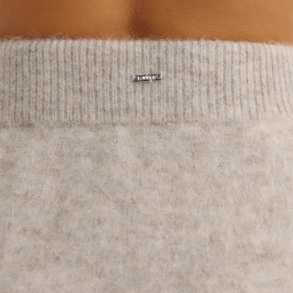 Knitted Mini Skirt - Mink