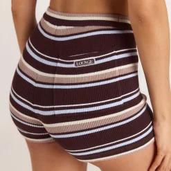 Knitted Shorts - Brown Stripe