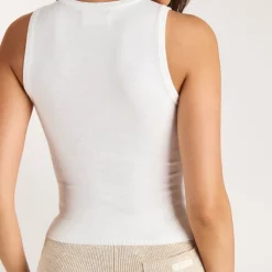 Knitted Vest Top - White