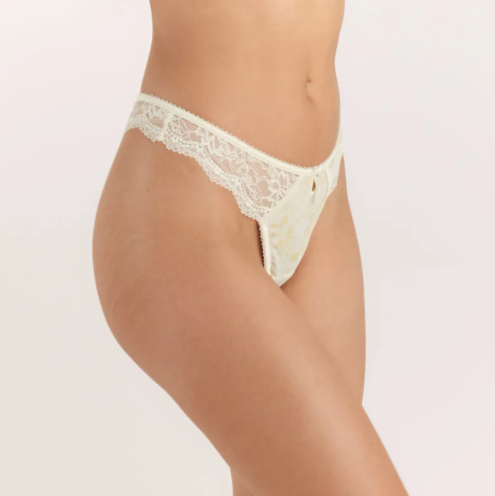 Lila Thong - Yellow Floral