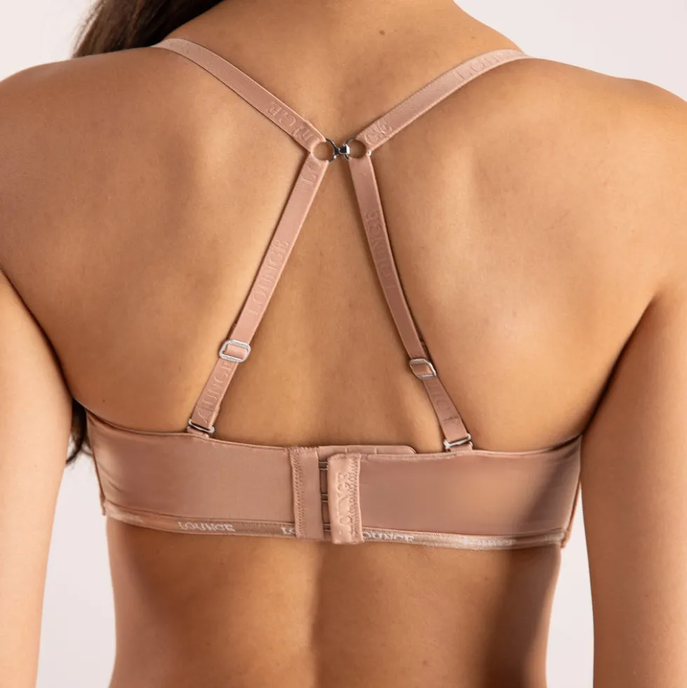 Luxury Strapless T-shirt Bra & Thong Set - Honey