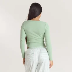 Mistletoe Henley Pajama Top - Sage