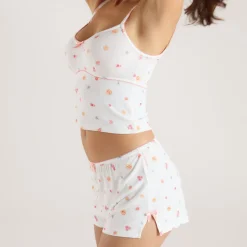 Modal Cami Pajama Top - White Fruits