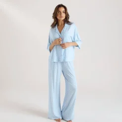 Modal Pajama Pants - Blue Floral